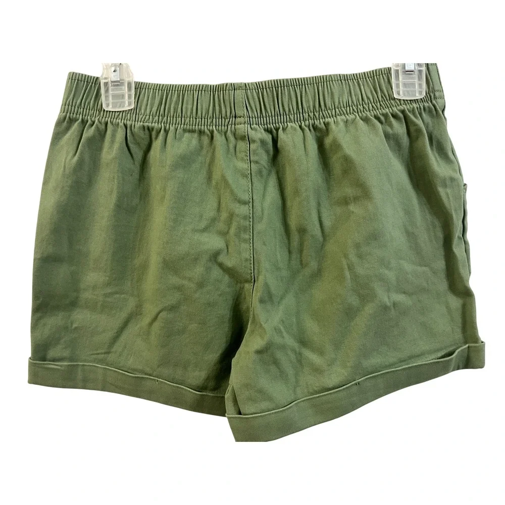 Wonder Nation Girls Plus Size L 10-12 Terrace Green Pull On‎ Utility Shorts NWT